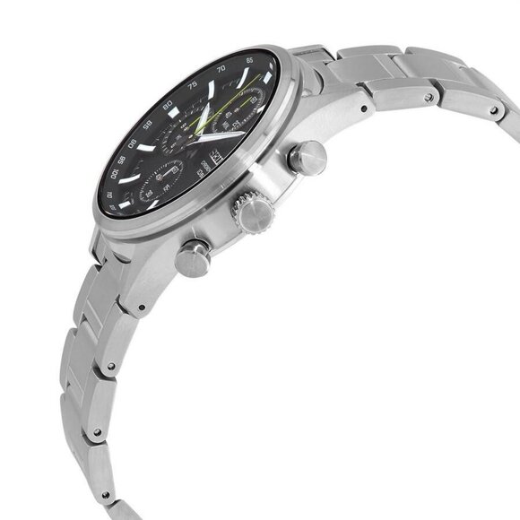 NWT Authentic Seiko Dress Chronograph Quartz Black Dial Men's Watch - Picture 2 of 4